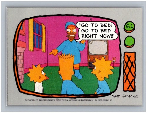 1990 topps the simpsons go - the, #61