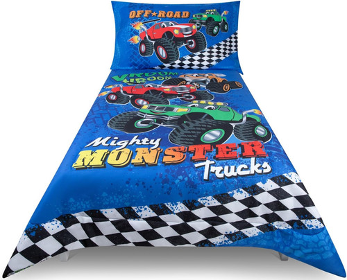 Monster trucks toddler bedding - toddler,