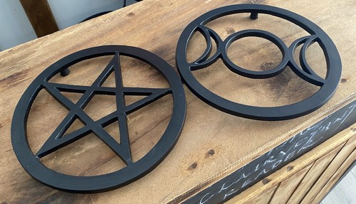 Black pentagram pentacle - black, pentagram/pentacle