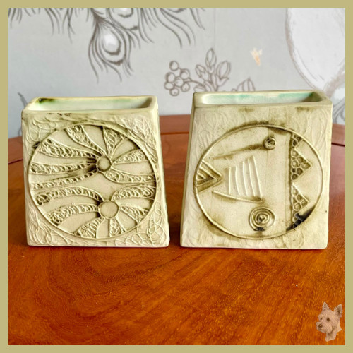 Pair carn pottery nancledra - pottery,
