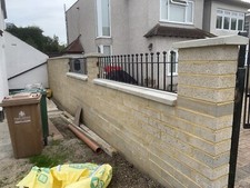 Low wall stee railings , metal fencing panels made to order 