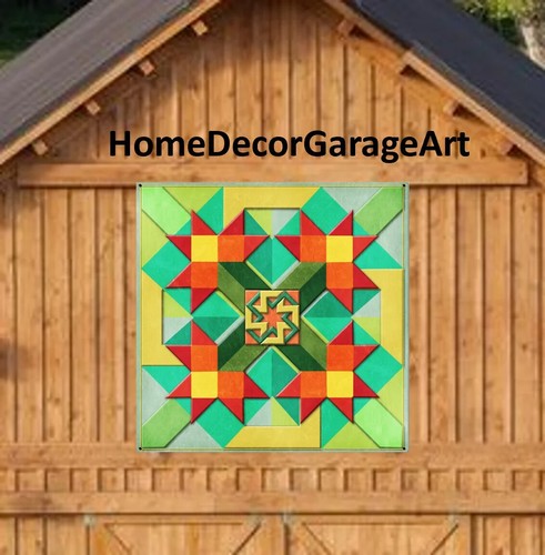 Barn quilt metal sign red - barn,