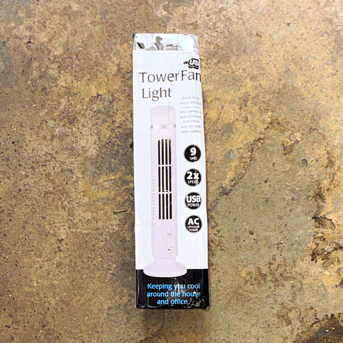White usb tower - tower, fan