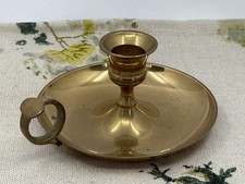 VINTAGE brass chamberstick candle holder candlestick