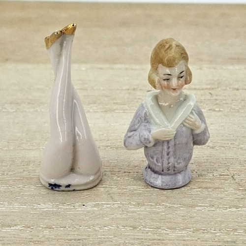 Antique half doll - , pincushion
