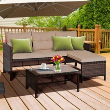 3PC Rattan Furniture Sofa