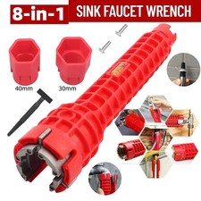 8 in1 Multifunction Faucet Wrench Water Pipe Tap Spanner Bath Sink Installer UK
