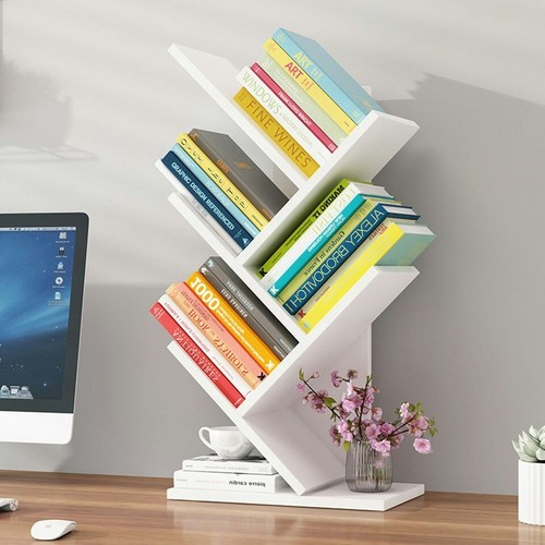 White wooden tree bookshelf - wooden,
