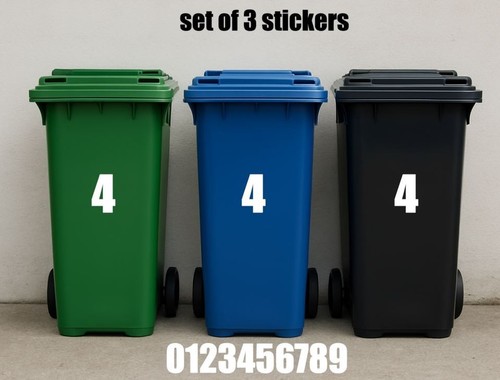 White wheelie bin - wheelie, house