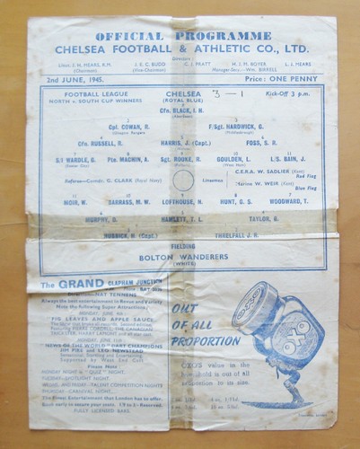 1945 cup final - (north, v