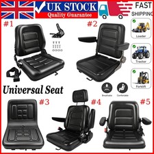 Universal Waterproof Seat Tractor Dumper Forklift Mower Digger Adjustable Black.