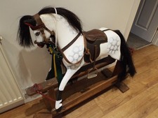 ROCKING HORSE  VINTAGE  FITTED LEATHER TACK N SADDLE