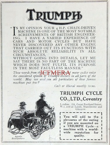 Vintage triumph motor cycle - vintage,