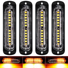 4x 12V 24V 12LED Amber