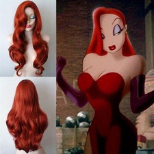 Womens Copper Red Wavy Wigs