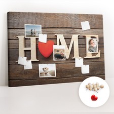 Pinboard Cork Board Memo School with 100 Pcs Pins 120x80 cm - Word home