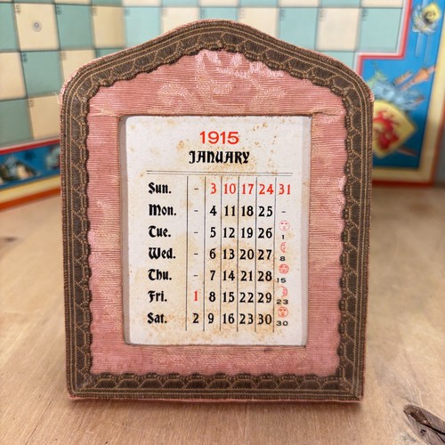 1915 framed desk calendar - 1915,