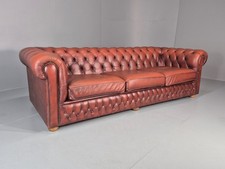 3 Seater Chesterfield Sofa Red