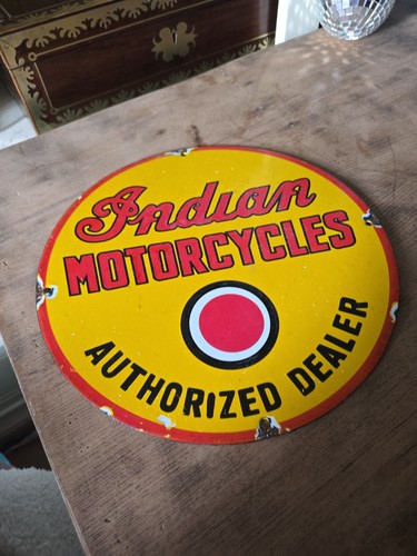 Enamel sign indian auto - sign,
