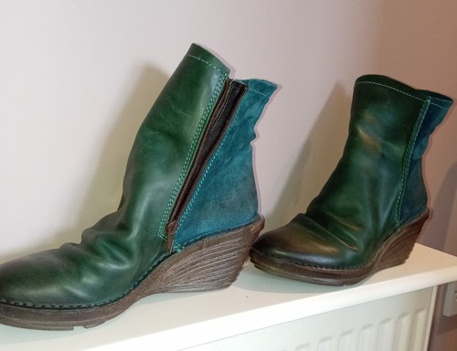 Petrol blue green leather - petrol,