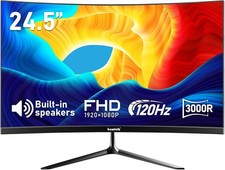 24.5-inch PC Screen, Curved(3000R) 120hz Gaming Monitor with Built-in Speakers F