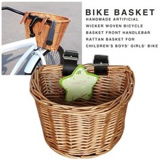 Bike Basket Wicker Woven Retro