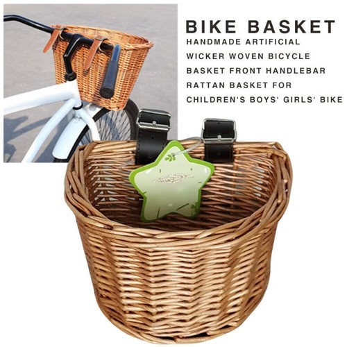 Bike basket wicker woven retro - woven,