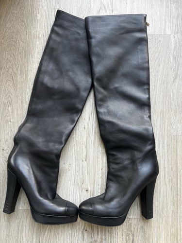 Chanel over knee high boots - knee,