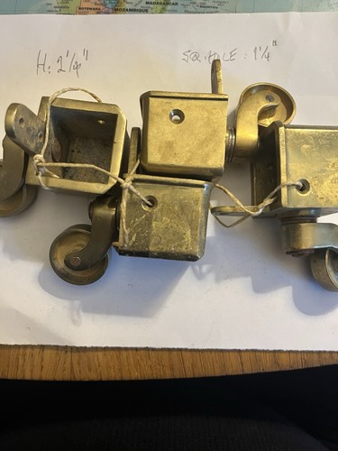 Brass castors set ht - castors, 4