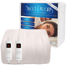Sweet Dreams Fully Fitted King Size Electric Blanket with Dual Controls 9-1-580