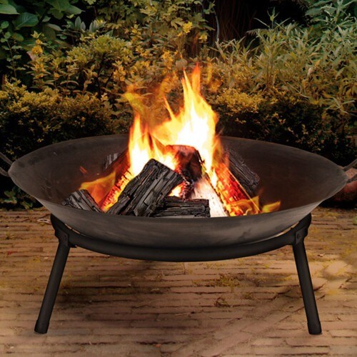 Cast iron fire pit - cast, bowl