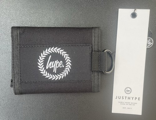 Hype black trifold wallet card - black,