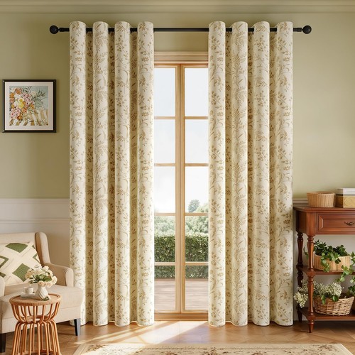 Beige vintage leaf and floral - beige,