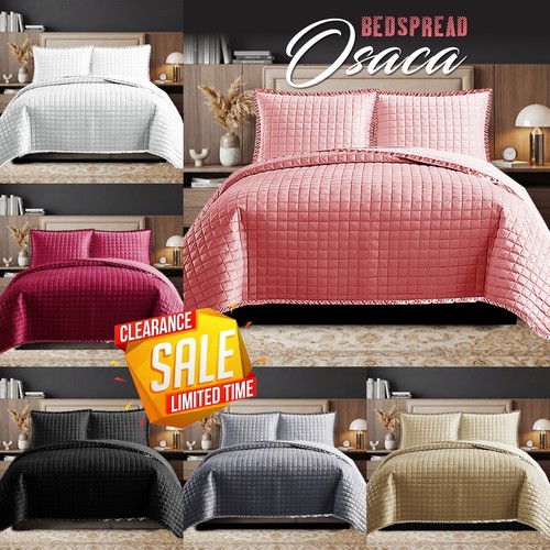 Pcs quilted bedspread bed - 3,