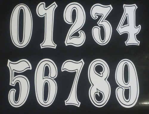 Zeronine bmx number decals - bmx,