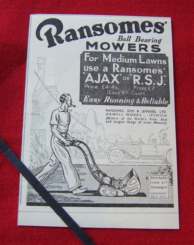 Ransomes lawn mower ajax - mower, r.s.j