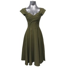 Stop Staring Alicia Estrada Midi Dress M Rockabilly Pin Up Bombshell Retro 50s