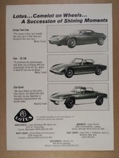 1972 Lotus Europa Twin-Cam Elan Plus 2 S130 & Sprint vintage print Ad