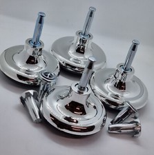8 Chrome Feet Glides Castors &