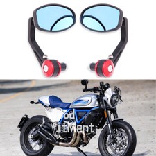 7/8" Red Bar End Mirrors For