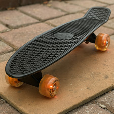 Retro Black Orange Skateboard