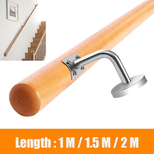 Beech wood stair handrail set - beech,