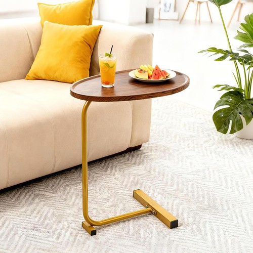Shaped side table bedside - side,