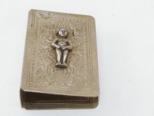 (ref1CK) Vintage Brussels Silver Plated Matchbox Holder