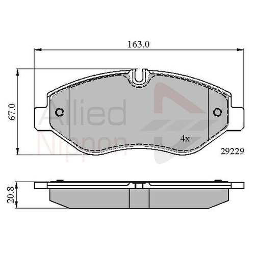 Brake pads set - brake, iveco