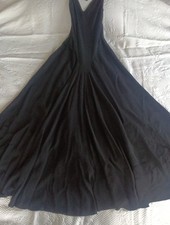 Vintage Ossie Clark 1970s   Own Label, Black Bias Cut, Crepe , Halter Maxi  10