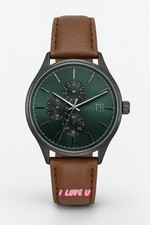 River Island Mans Watch LEATHER Strap RRP £42.00 Brand New