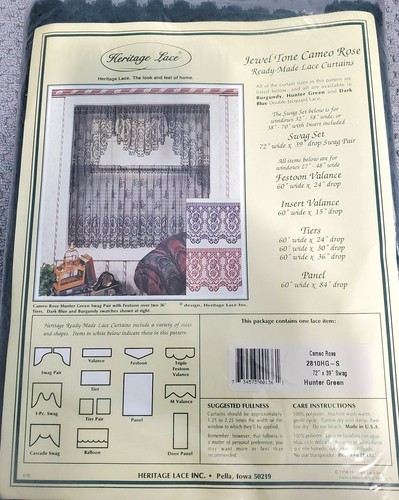 Vtg heritage lace curtains - lace,
