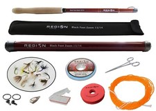 Tenkara Fly Rod - Black Foot Zoom 13'/14' w/Starter Kit - Japanese Carbon Fiber