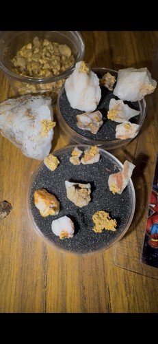 Natural gold nuggets - natural, quartz